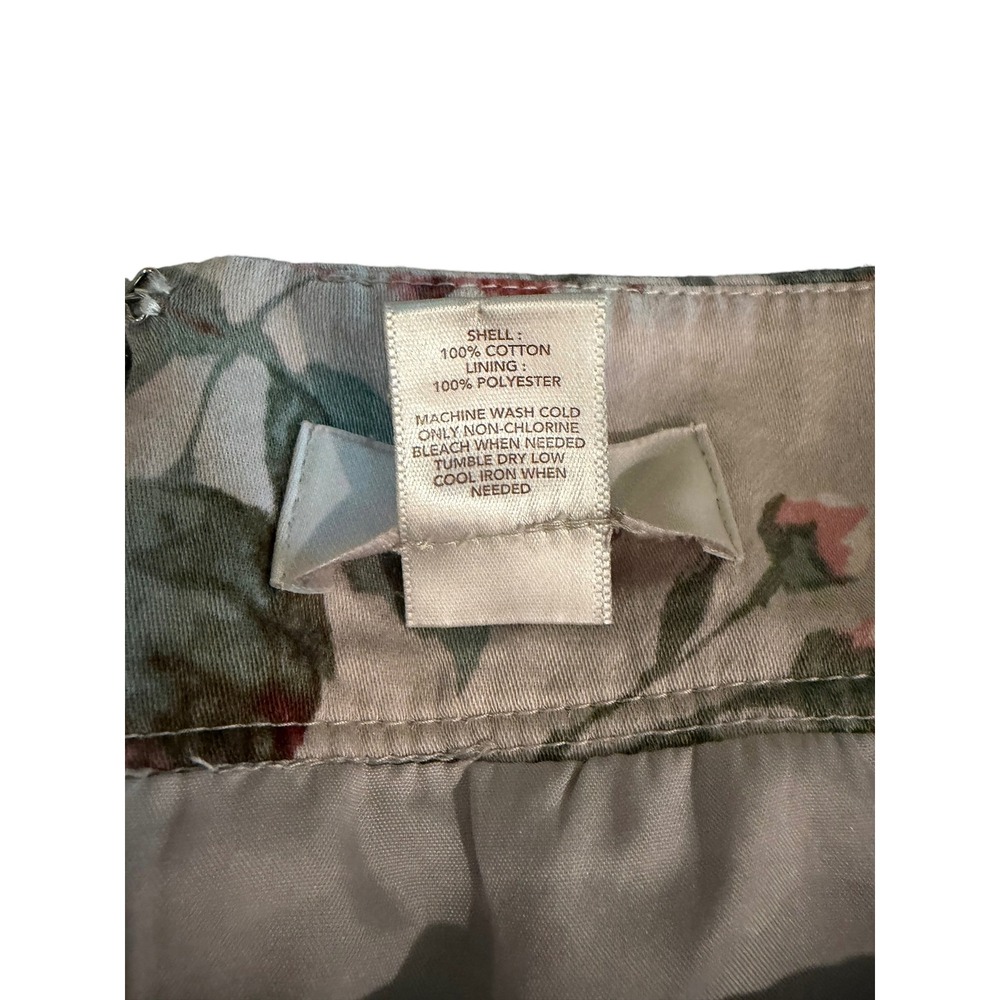 Ann Taylor Loft Floral Print Hydrangea Skirt Sz 12 Cotton Cottagecore Coquette - Picture 8 of 9